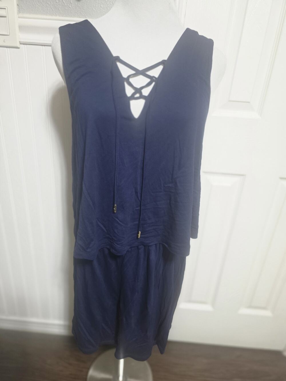 MICHAEL KORS Womens Jumper Shorts Large Navy Blue